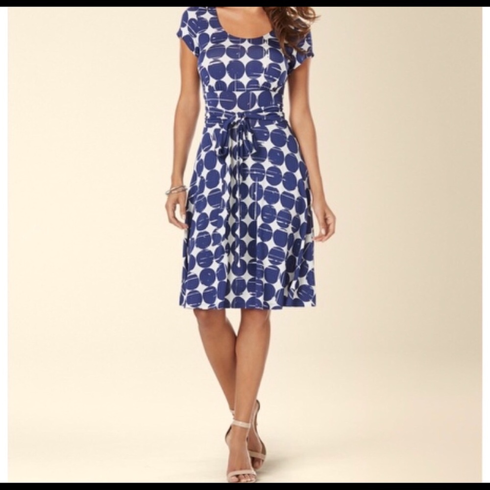 PXL Leota Fit & Flare Faux Wrap Cap Sleeve Dress